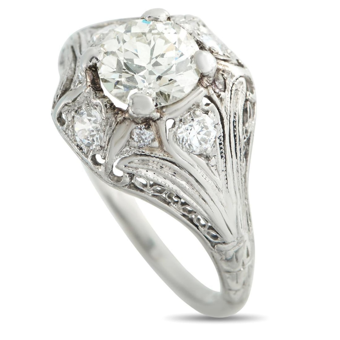 PLATINUM 1.25CT DIAMOND RING (1 of 3)