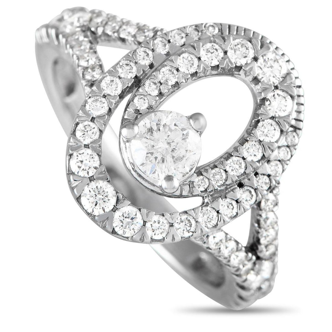 14K WHITE GOLD 1.0CT DIAMOND RING (1 of 3)