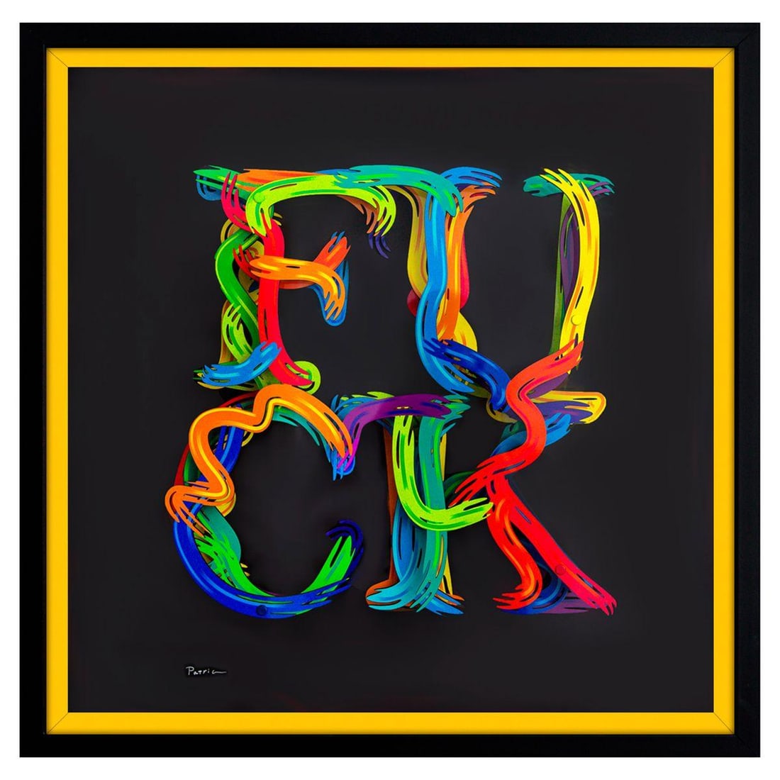 Patricia Govezensky- 3D Multilayered Woodcut "Freedom of Expression": Artist: Patricia Govezensky. Medium: 3D Multilayered Woodcut. Title: Freedom of Expression. Size: 17" x 17". Measures approx. 22" x 22" (framed). Signature: Hand Signed by the artist. Certificate of A