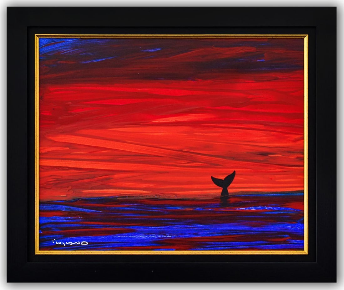 Wyland- Original Painting on Canvas "Sun Rise": Artist: Wyland. Medium: Original Painting on Canvas. Title: Sun Rise. Size: 20" x 24". Measures approx. 26" x 31" (framed). Signature: Hand Signed by the artist. Certificate of Authenticity: Is includ