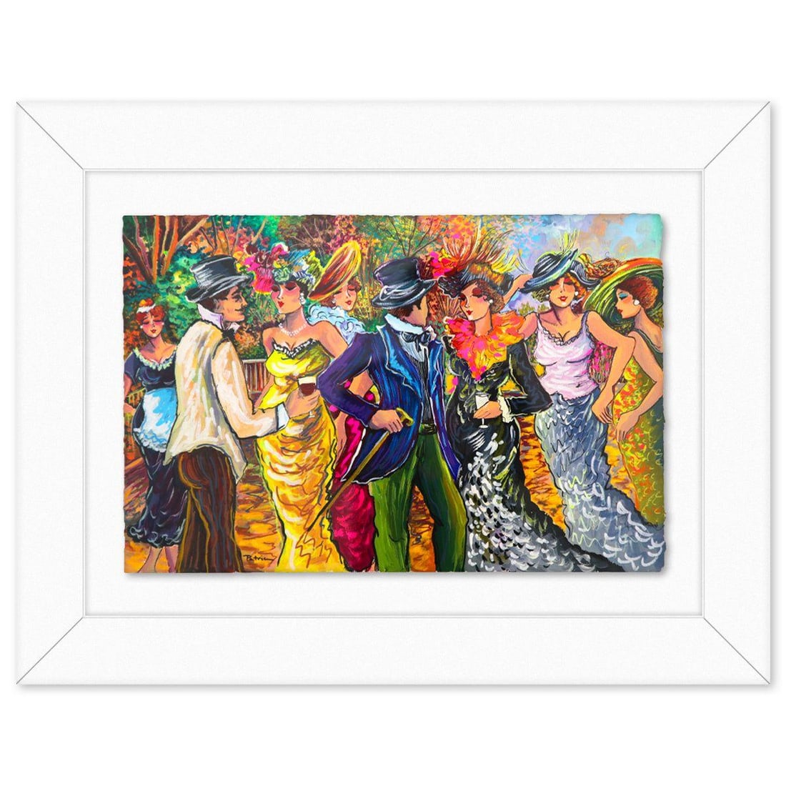 Patricia Govezensky- Original Watercolor "Flamenco Fire": Artist: Patricia Govezensky. Medium: Original Watercolor. Title: Flamenco Fire. Size: 15" x 22". Measures approx. 24" x 31" (framed). Signature: Hand Signed by the artist. Certificate of Authenticity: