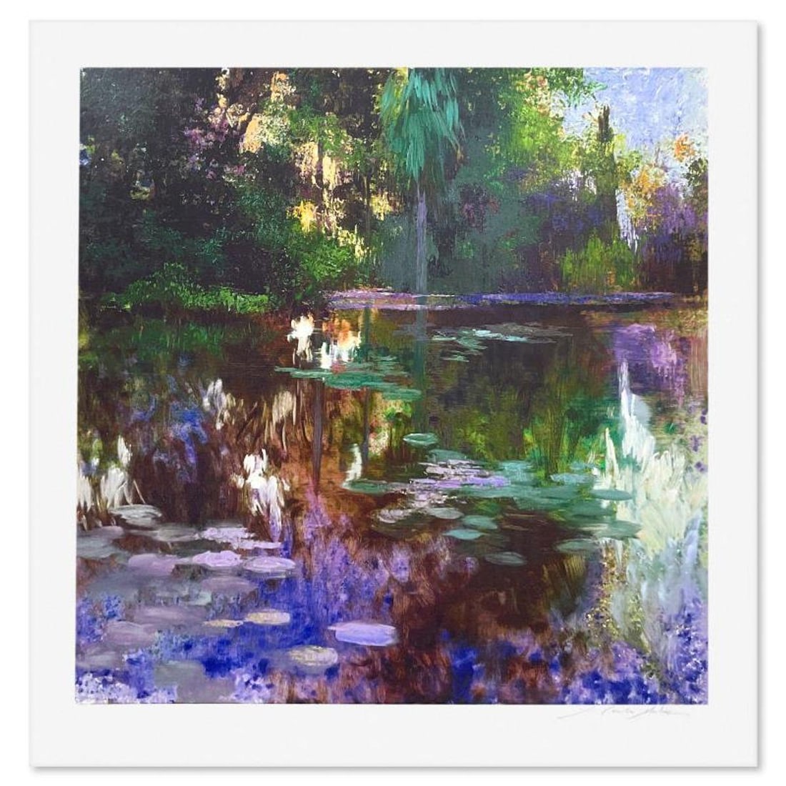 Angeles Cereceda, "Giverny (Alfabia)" Limited Edition Serigraph, PA Numbered and Hand Signed with (1 of 2)