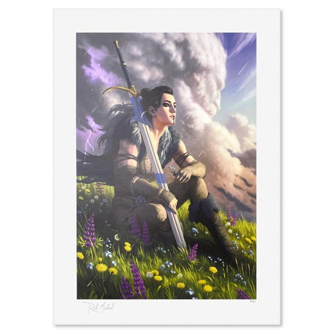 Robson Michel, "Yasha Nydoorin: Champion of the Stormlord" Limited Edition, PP Numbered 3/4 and: Yasha Nydoorin: Champion of the Stormlord is a limited edition giclee on paper by Robson Michel, PP numbered 3/4 and bearing the authorized signature of the artist. Includes Letter of Authenticity. Me