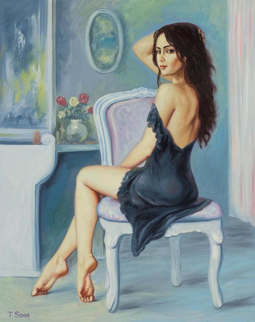 Taras Sidan- Original Giclee on Canvas "Eliana": Artist: Taras Sidan. Medium: Original Giclee on Canvas. Title: Eliana. Size: 20" x 16". Signature: Hand Signed and Numbered by the Artist. Certificate of Authenticity: From the publisher. Reference#: 