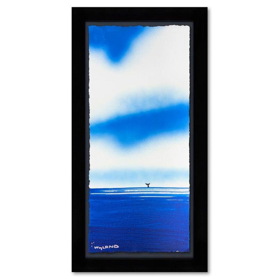 Wyland, "Fluke" Framed, Hand Signed Original Painting with Letter of Authenticity. (1 of 3)