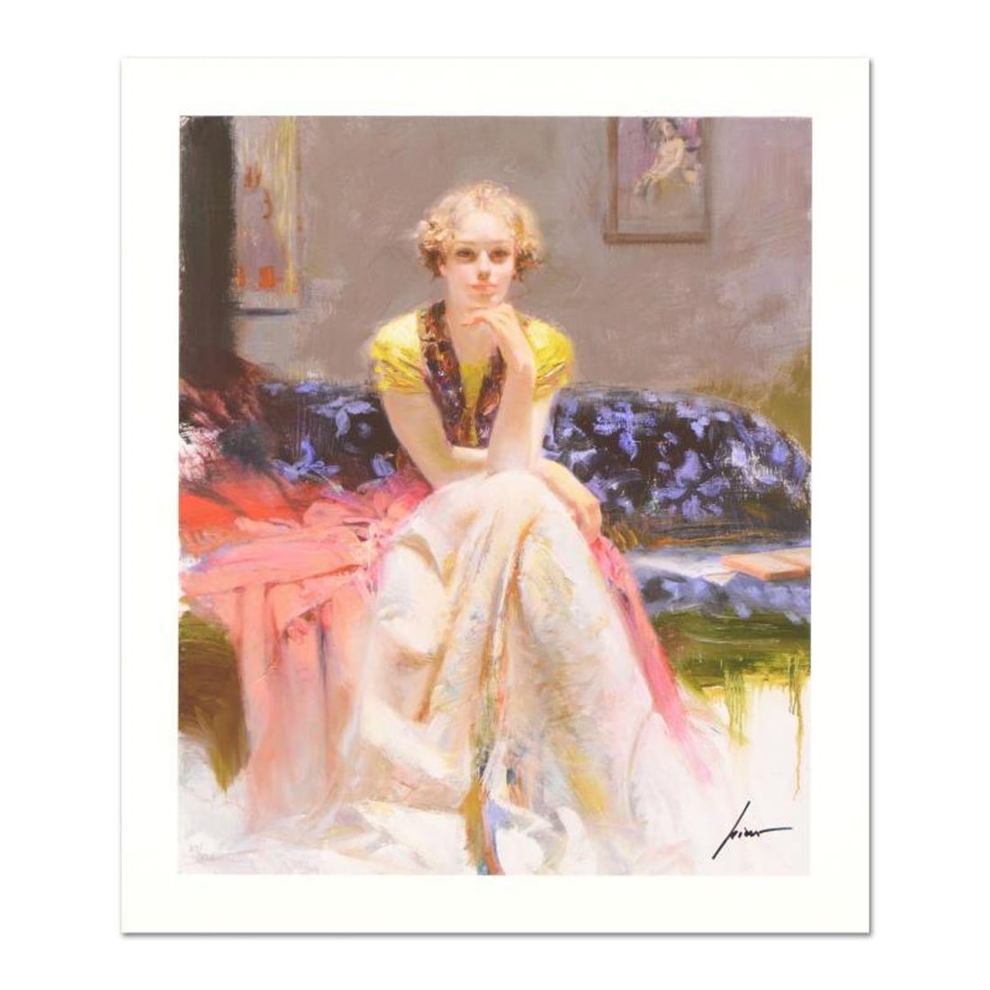 Pino (1939-2010) "Enchantment" Limited Edition Giclee. Numbered and Hand Signed; Certificate of: Enchantment is a limited edition giclee on paper by Pino (1939-2010). The piece comes numbered and is hand signed by the artist. Includes Certificate of Authenticity. Measures approximately 18 x 15" (