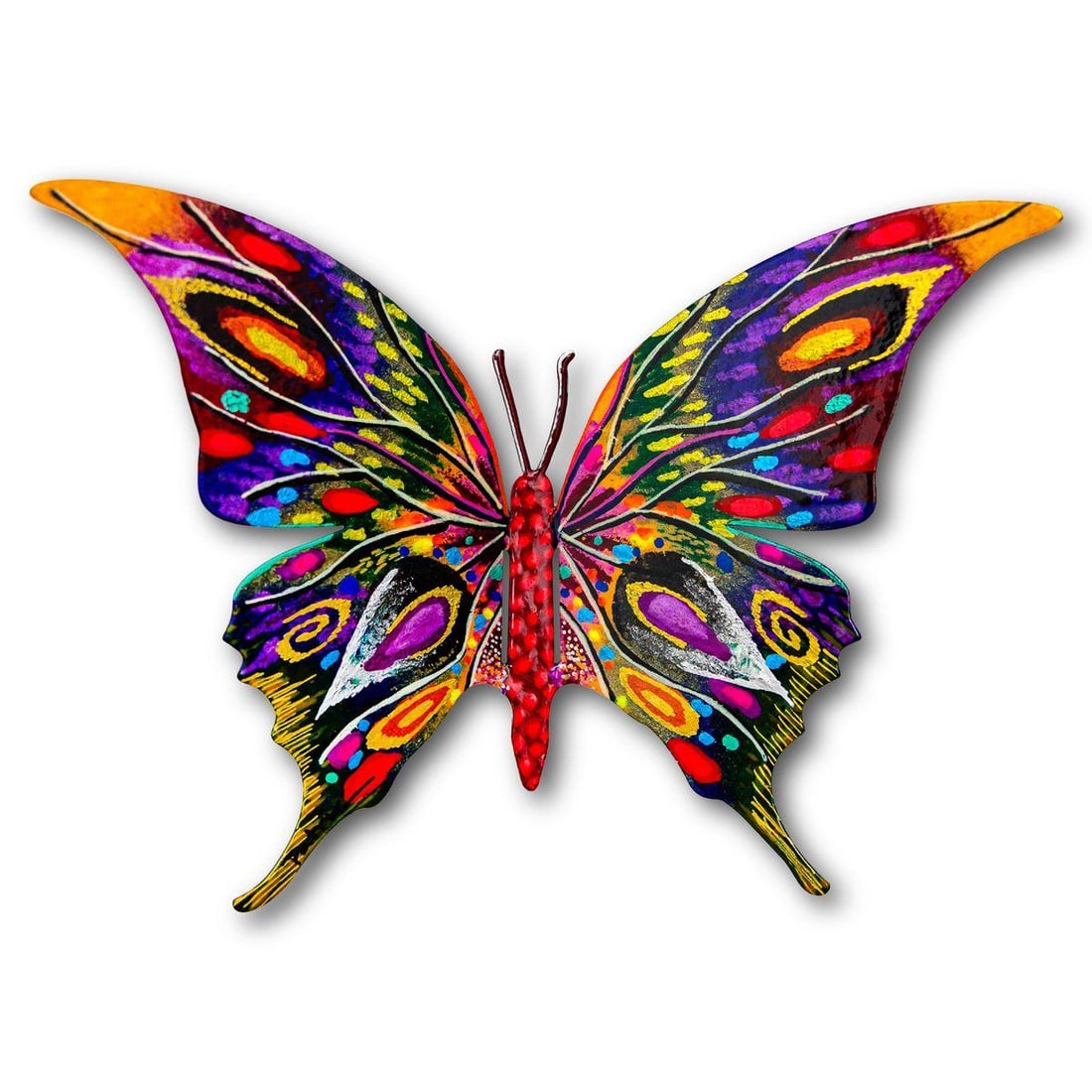 Patricia Govezensky- Original Painting on Cutout Steel "Butterfly": Artist: Patricia Govezensky. Medium: Original Painting on Cutout Steel. Title: Butterfly. Size: 5" x 8". Signature: Hand Signed by the artist. Certificate of Authenticity: Is included. Reference#: 562