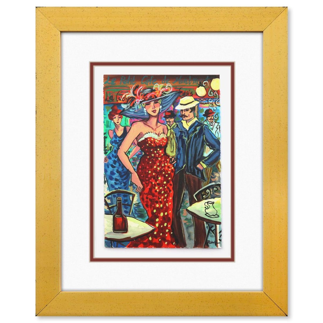 Patricia Govezensky- Original Watercolor "Maribel": Artist: Patricia Govezensky. Medium: Original Watercolor. Title: Maribel. Size: 11" x 7.5". Measures approx. 19" x 16" (framed). Signature: Hand signed by the artist. Certificate of Authenticity: Is i
