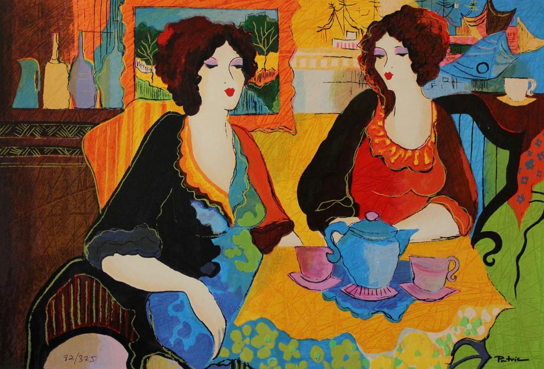 Patricia Govezensky- Original Serigraph on Canvas "Silence Beach" (1 of 3)