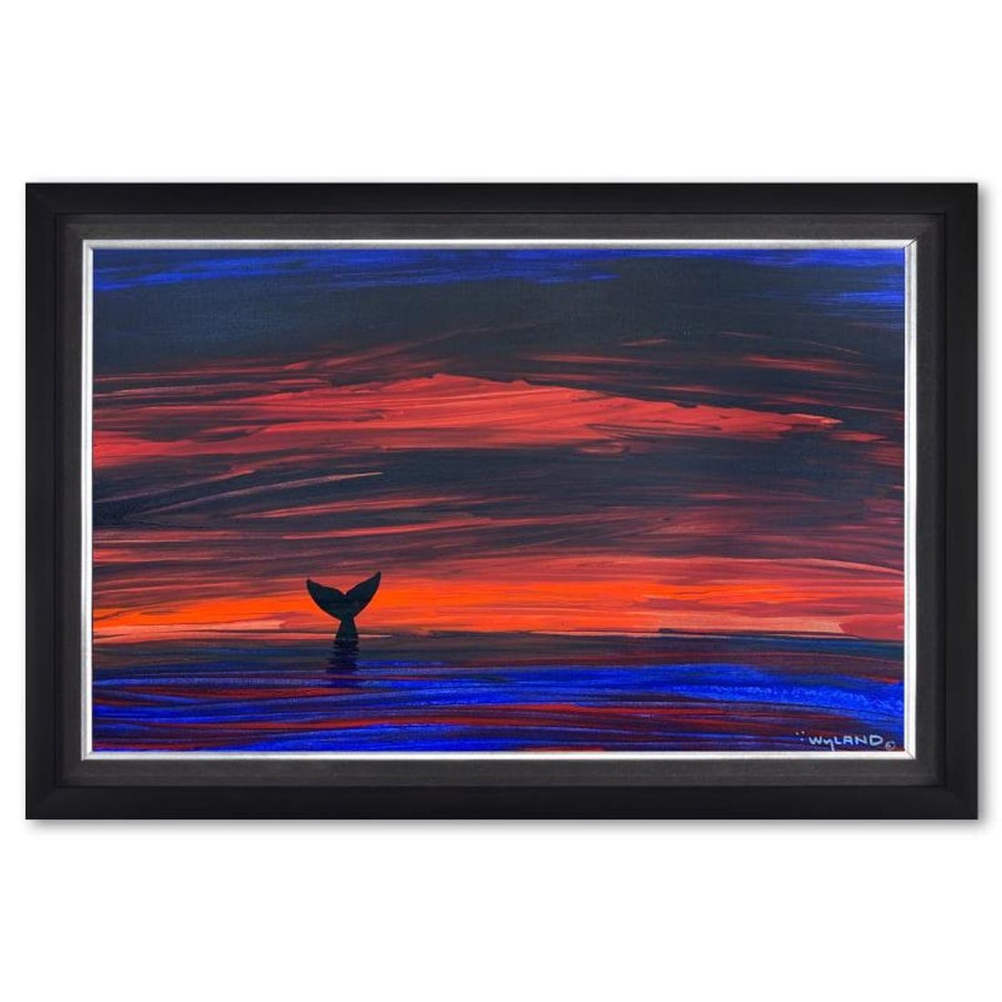 Wyland, Framed Original Painting on Canvas, Hand Signed by the artist and with a letter of: This is an original painting acrylic on canvas by Wyland. Hand signed by the artist, this piece comes framed and with a letter of authenticity. Measures approximately 28" x 42" (framed), 22" x 36" (im