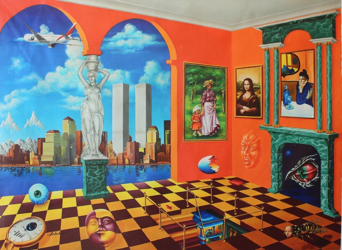 Alexander Astahov- Original Giclee on Canvas "New York View": Artist: Alexander Astahov. Medium: Original Giclee on Canvas. Title: New York View. Size: 30" x 40". Signature: Hand Signed by the Artist. Certificate of Authenticity: From the publisher. Reference#: 