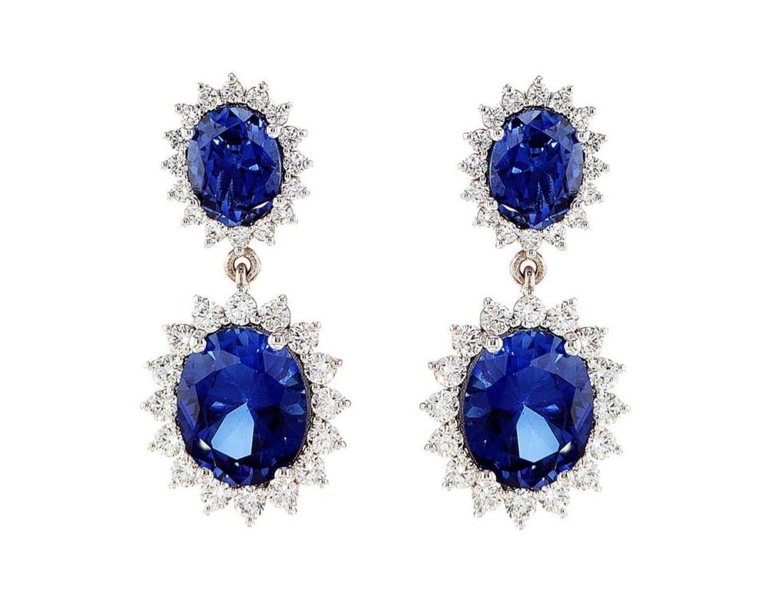 14kt White Gold 2.28ctw Diamond Earrings: Jewelry Description Description: One pair of 14k white gold earrings, set with lab grown diamonds. Jewelry Weight: 10.37 Grs Total Diamonds Weight: 2.28 Cts Precious Metal: 14kt White Gold Certificate