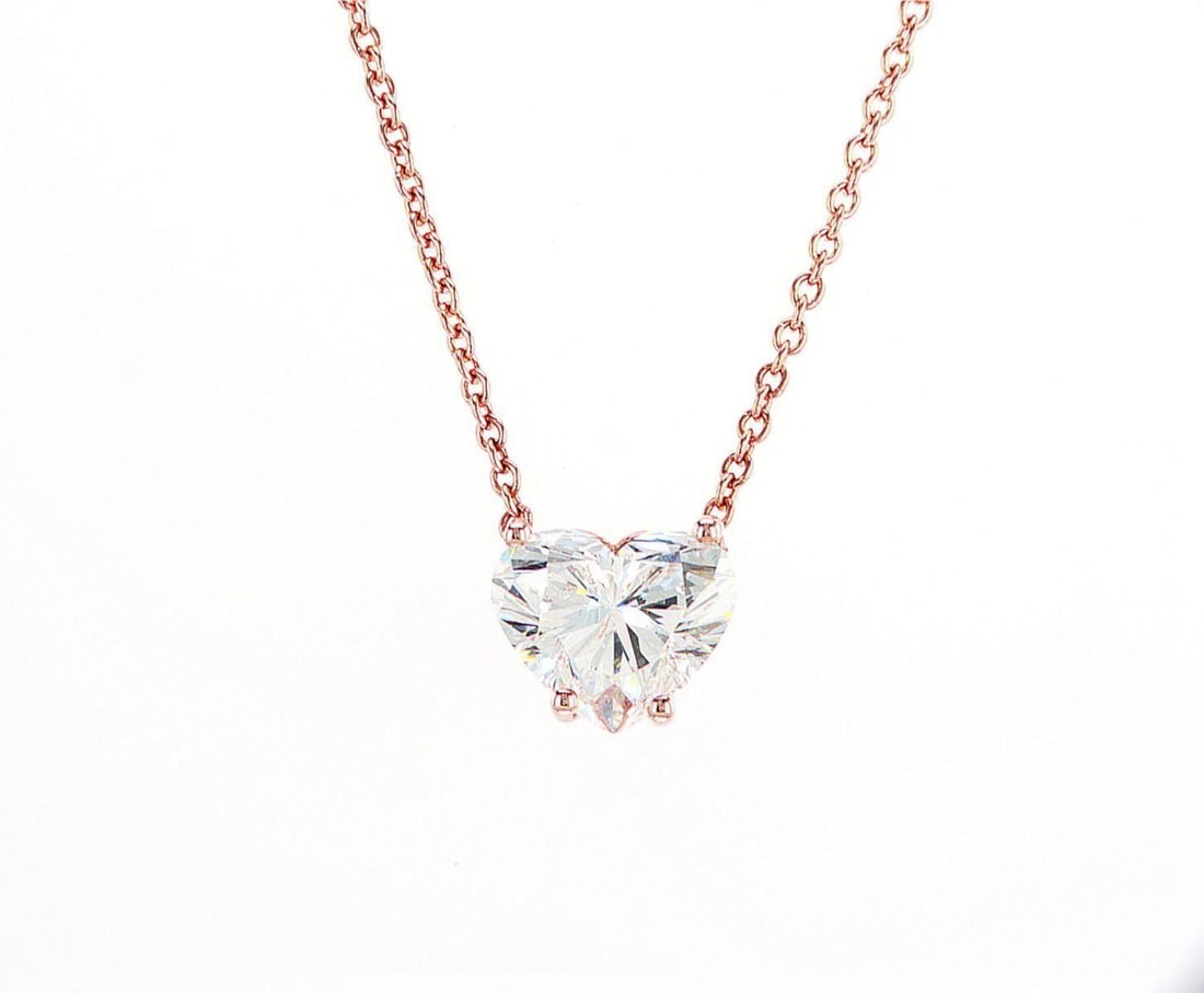 14kt Rose Gold 2.57ctw Diamond Pendant: Jewelry Description Description: One 14k rose gold pendant, set with lab grown diamonds. Jewelry Weight: 3.22 Grs Total Diamonds Weight: 2.57 Cts Precious Metal: 14kt Rose Gold Certificate Number: DSL