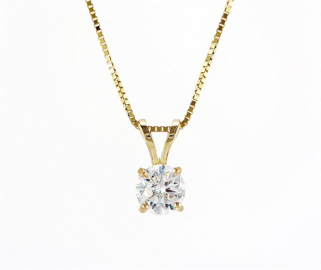 14kt Yellow Gold 0.85ctw Diamond Pendant: Jewelry Description Description: One 14k yellow gold pendant, set with lab grown diamond. Jewelry Weight: 2.21 Grs Total Diamonds Weight: 0.85 Cts Precious Metal: 14kt Yellow Gold Certificate Number: 