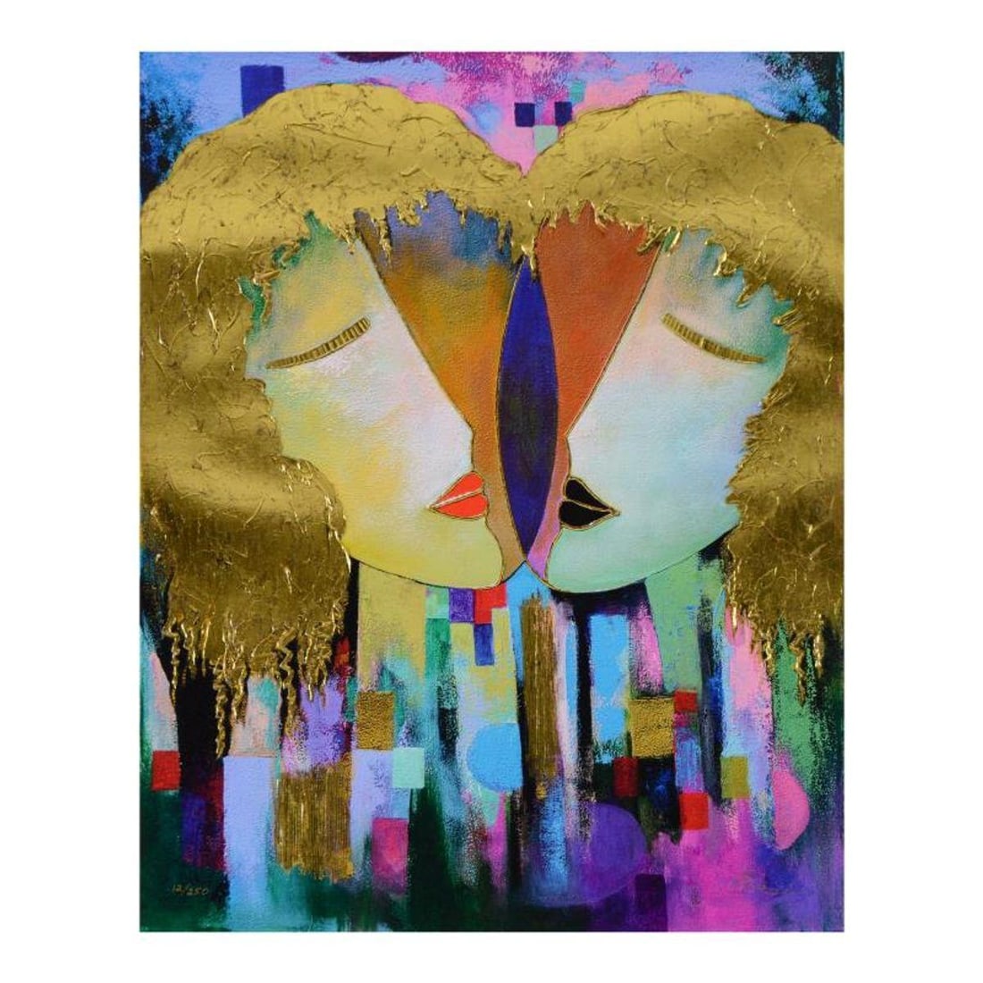 Arbe, "Duality" Limited Edition on Canvas with Gold Embellishing, Numbered and Hand Signed with: Duality is a limited edition giclee on canvas with gold embellishing by Arbe, numbered and hand signed by the artist. Includes Certificate of Authenticity. Measures approx. 24" x 30" (image). Referenc