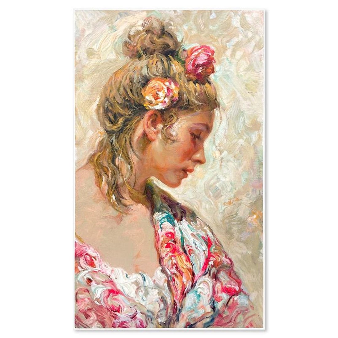 Royo, "El Clavales" Unsigned Serigraph on Clayboard with Letter of Authenticity.: El Clavales is a serigraph on clayboard by Royo. This piece is unsigned. Includes Letter of Authenticity. Measures approx. 18.5" x 11" (image). Reference#: 93441.