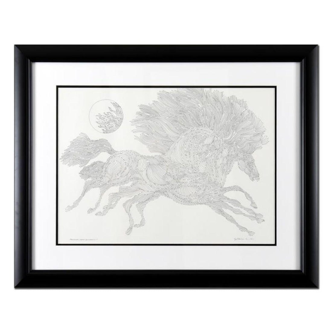 Guillaume Azoulay, "Preliminary Sketch BDCA" Framed Original Drawing, Hand Signed with Letter of (1 of 3)