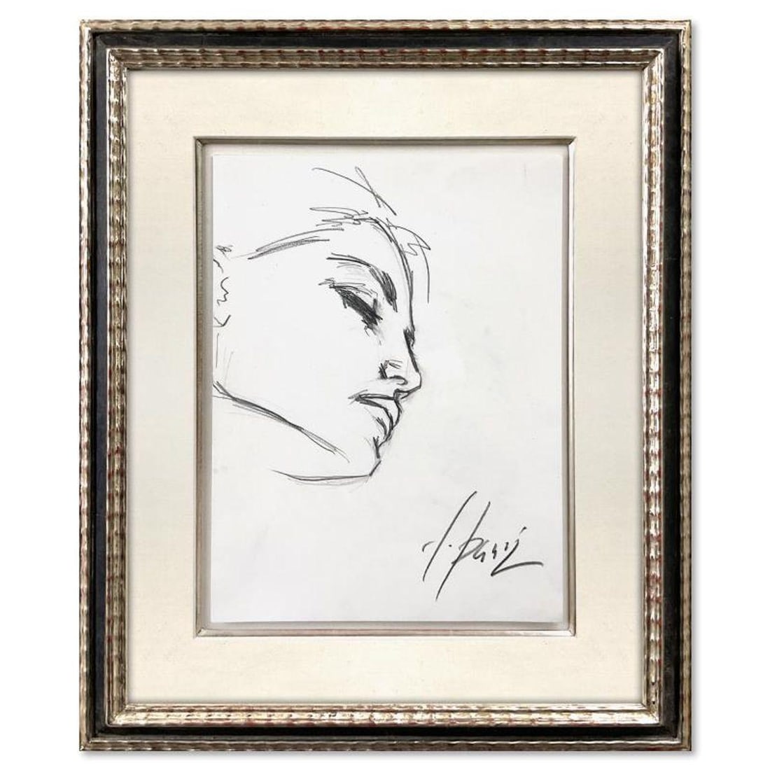 Fabian Perez, Framed Original Drawing, Hand Signed with Letter of Authenticity (1 of 2)