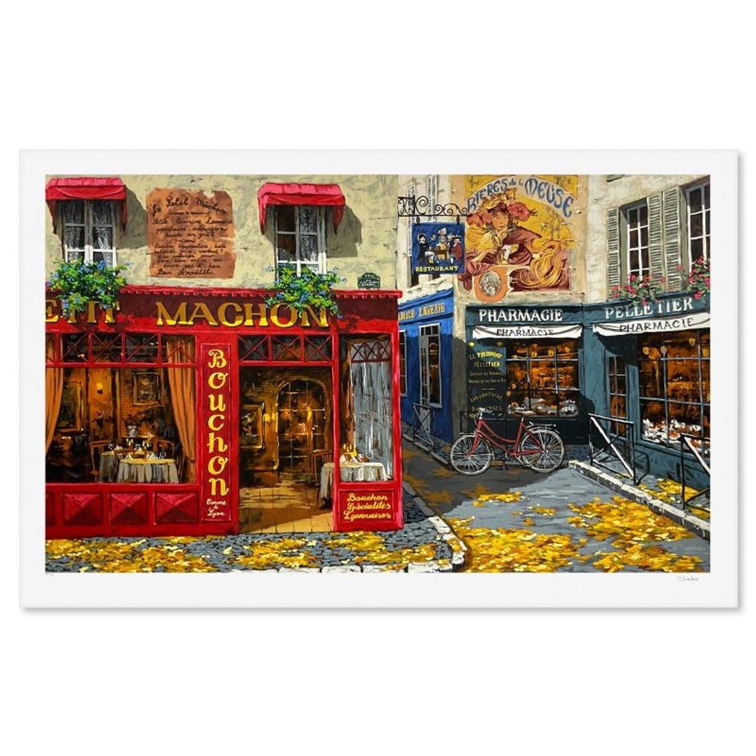 Viktor Shvaiko, "Autumn in Paris (White)" Limited Edition Printer's Proof Serigraph (30" x 50"),: Autumn in Paris (White) is a limited edition printer's proof serigraph on paper by Viktor Shvaiko, numbered 1/3 and hand signed by the artist. Includes Letter of Authenticity. Measures approx. 37.5" x