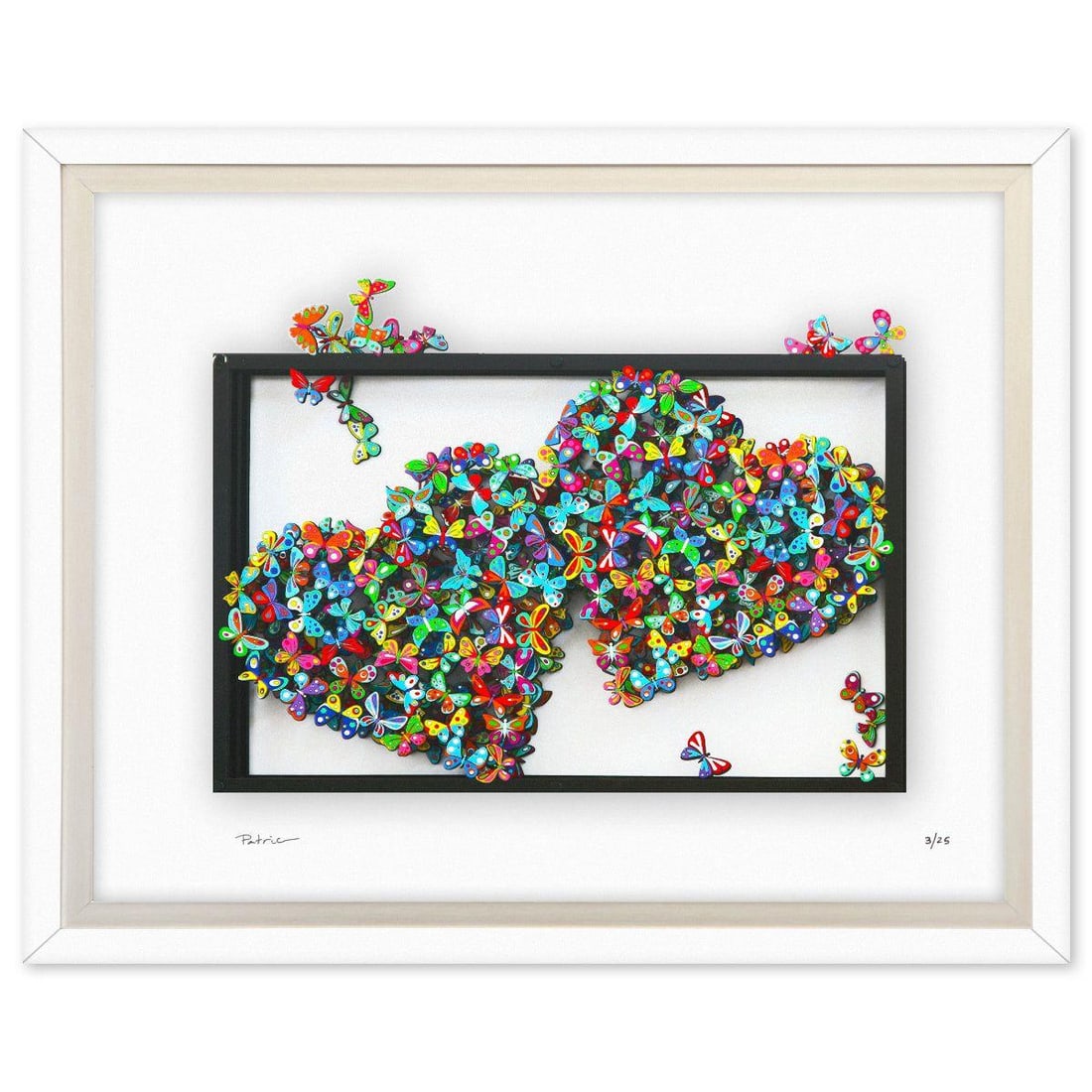 Patricia Govezensky- 3D Multilayered Woodcut "A Sigh of Bliss": Artist: Patricia Govezensky. Medium: 3D Multilayered Woodcut. Title: A Sigh of Bliss. Size: 12" x 16". Measures approx. 20" x 24" (framed). Signature: Hand Signed by the artist. Certificate of Authent