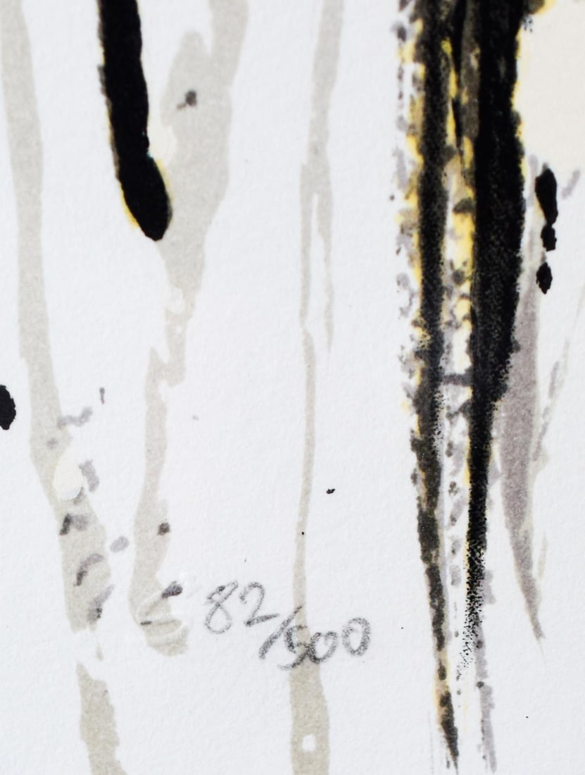 Tom Everhart- Hand Pulled Original Lithograph "Dancing in the Rain" - 3