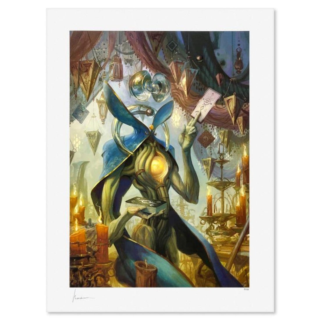 Peter Mohrbacher, "Angelarium - Eistibus: As Foretold" Limited Edition, PP Numbered 3/4 and Signed: Angelarium - Eistibus: As Foretold is a limited edition giclee on paper by Peter Mohrbacher, PP numbered 3/4 and bearing the authorized signature of the artist. Includes Letter of Authenticity. Measur