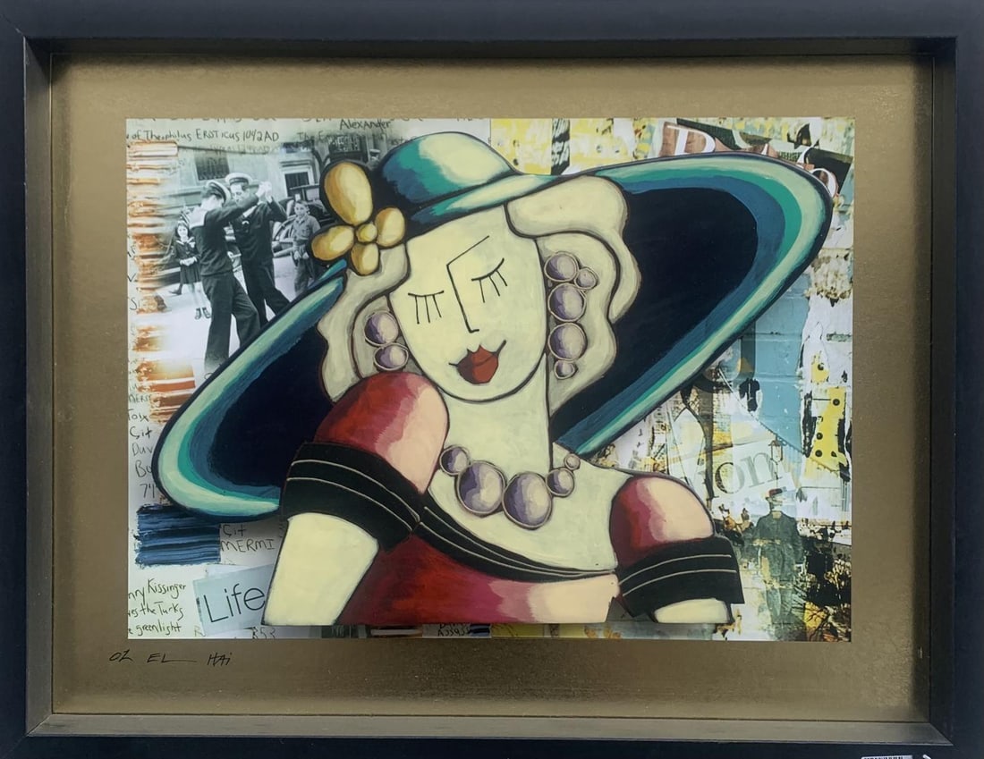 OzEl hai- Original on panel "Flower" (1 of 2)