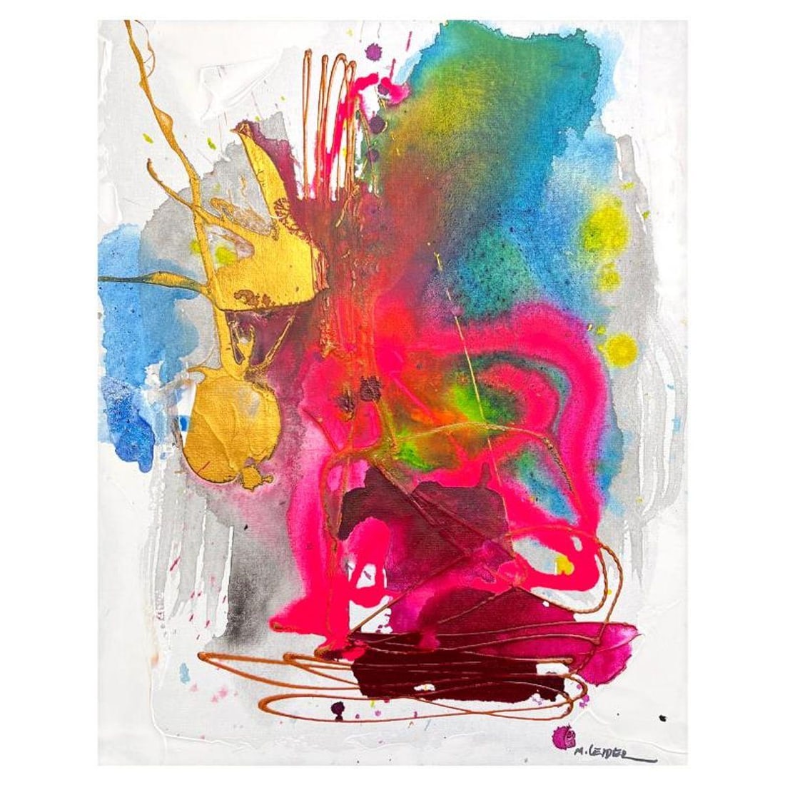 Moshe Leider, Original Painting on Canvas, Hand Signed with Letter of Authenticity. (1 of 2)