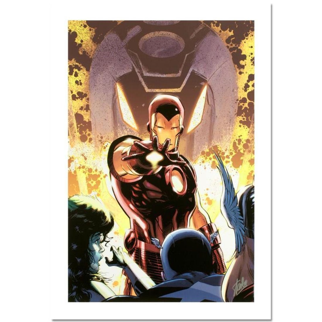 Stan Lee Signed, Marvel Comics Limited Edition Canvas 4/10 "Iron Age #1" with Certificate of: Iron Age #1 is a limited edition giclee on canvas with art by Lee Weeks. Officially licensed by Marvel, this piece is numbered 4/10 and hand signed by creative legend Stan Lee (1922-2018). The piece c