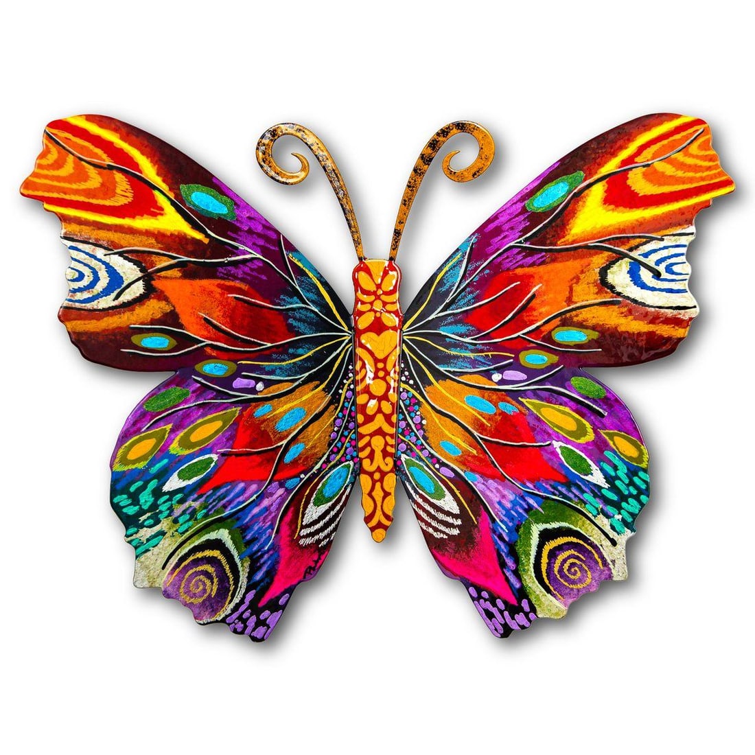 Patricia Govezensky- Original Painting on Cutout Steel "Butterfly": Artist: Patricia Govezensky. Medium: Original Painting on Cutout Steel. Title: Butterfly. Size: 9" x 12". Signature: Hand Signed by the artist. Certificate of Authenticity: Is included. Reference#: 56