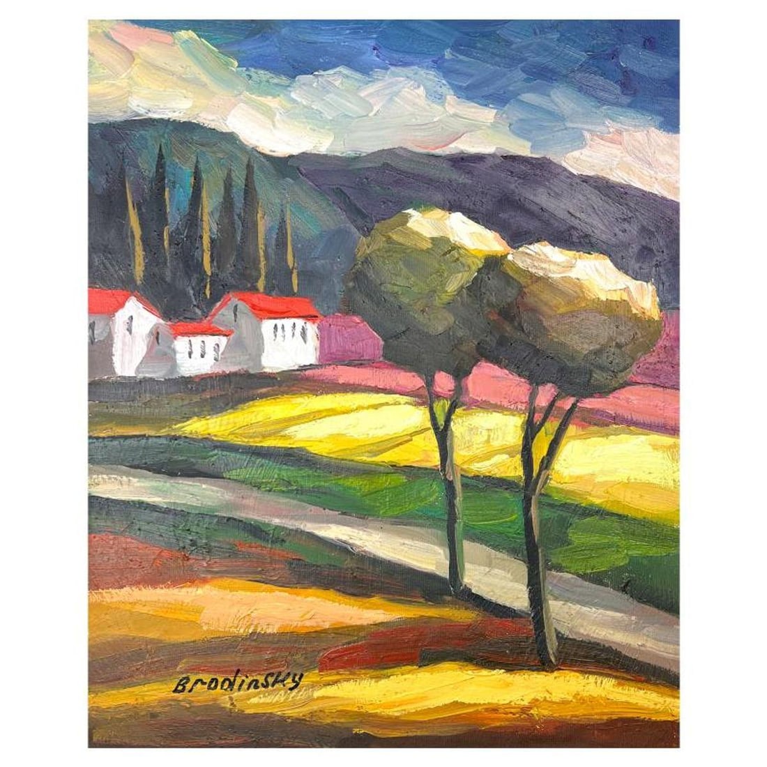 Slava Brodinsky, Hand Signed Original Painting on Canvas with Letter of Authenticity. (1 of 2)