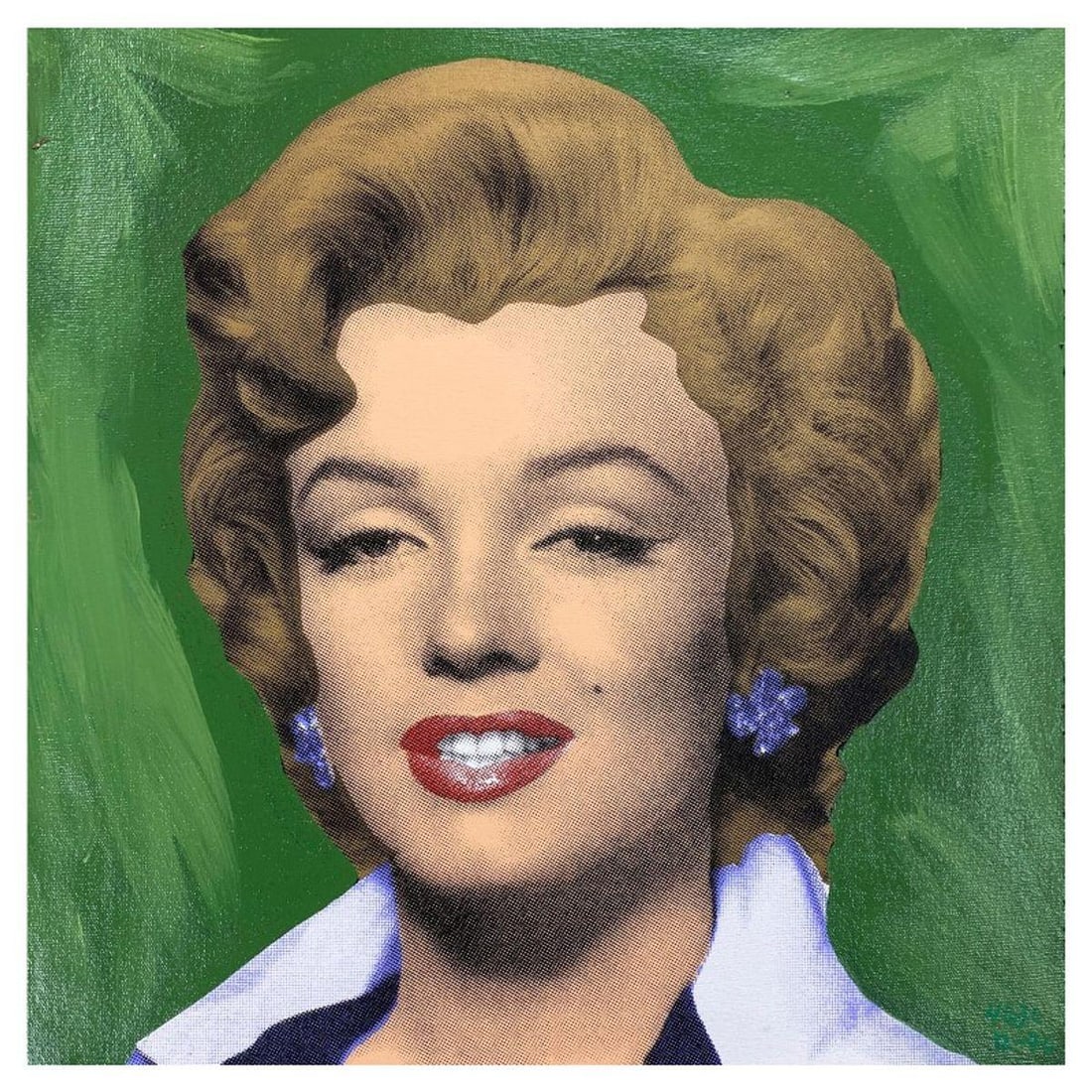 Ringo Daniel Funes, "Marilyn Classic" One-of-a-Kind Mixed Media on Canvas, Hand Signed with Letter (1 of 2)