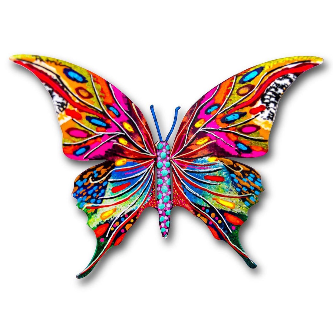 Patricia Govezensky- Original Painting on Cutout Steel "Butterfly" (1 of 2)