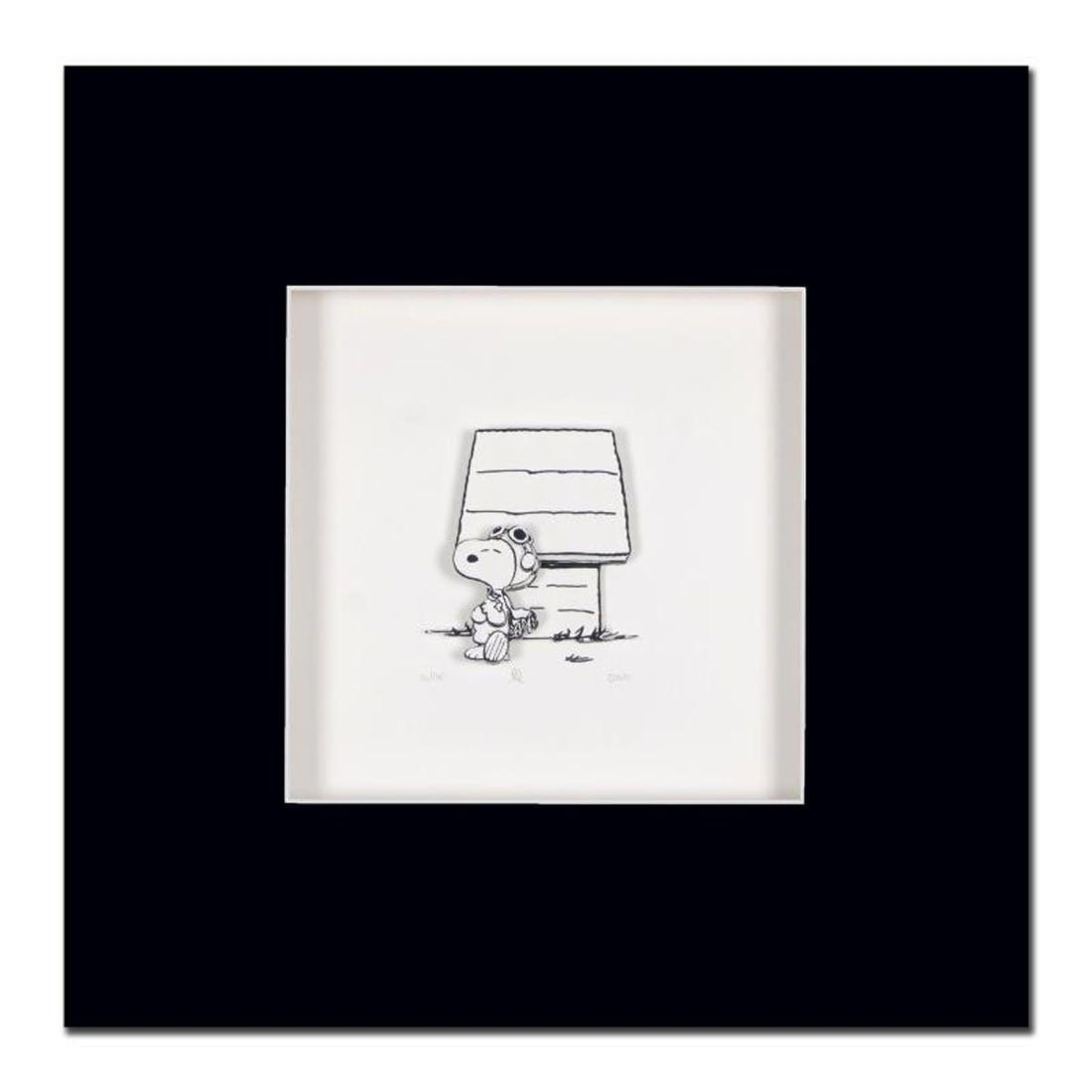 Peanuts, "Hero" Hand Numbered Limited Edition 3D Decoupage with Certificate of Authenticity.: Created from the original artwork archived at the studio, "Hero" portrays the simple yet emotive art of Charles. M. Schulz, creator of PEANUTS. This 3D decoupage print on paper is hand numbered with C