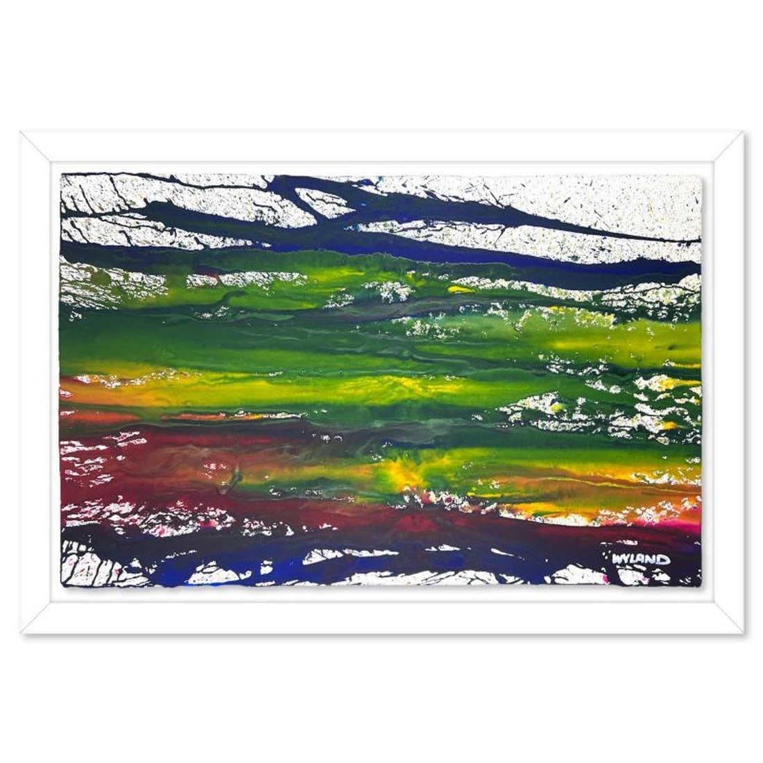 Wyland, Framed Original Painting, Hand Signed by the artist and with a letter of authenticity.: This is an untitled original watercolor painting on deckle edge paper by Wyland, hand signed by the artist. Includes Letter of Authenticity. Measures approximately 32" x 46" (framed), 26" x 40" (image