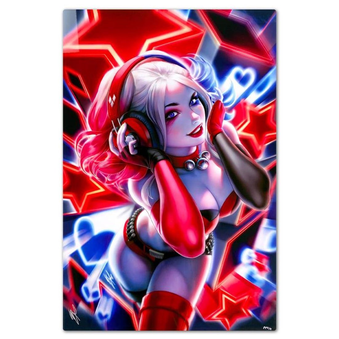 DC Comics & Warren Louw, "Harley Quinn" Limited Edition on Aluminum, PP Numbered 3/4 and Signed with: Harley Quinn is a limited edition giclee on aluminum from DC Comics and Warren Louw, PP numbered 3/4 and bearing the authorized signature of the artist. Includes Letter of Authenticity. Measures appro