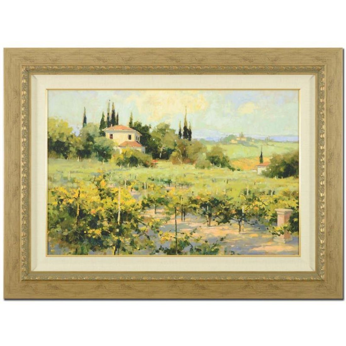 Marilyn Simandle, "The Vineyard" Framed Limited Edition on Canvas, Numbered 105/199 and Hand Signed (1 of 2)