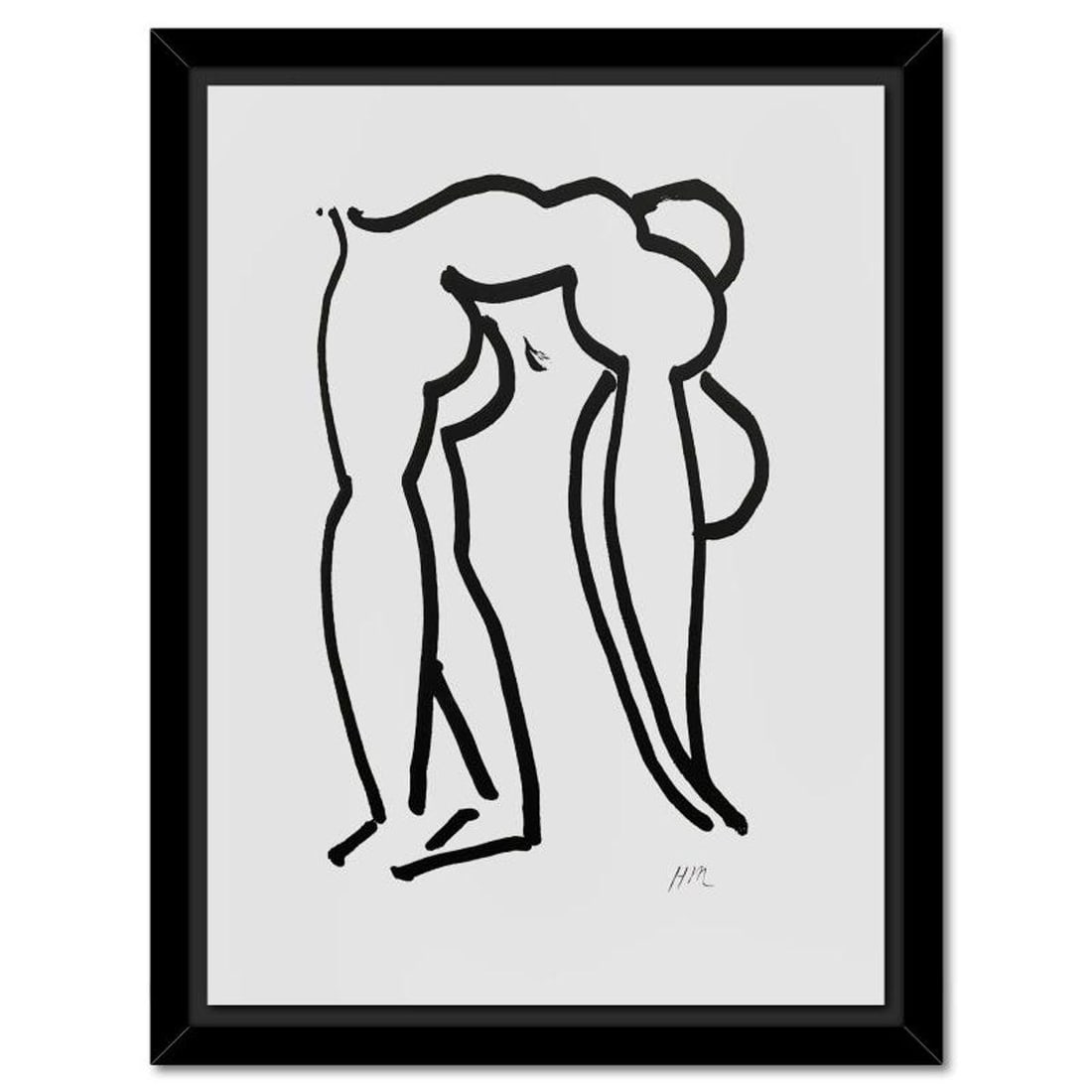 Henri Matisse 1869-1954 (After), "L'Acrobate" Framed Limited Edition Lithograph with Certificate of: L'Acrobate is a limited edition lithograph by Henri Matisse (1869-1954) bearing the plate signature of the artist. This piece comes from an edition of 200 authorized by the Matisse Estate; the edition