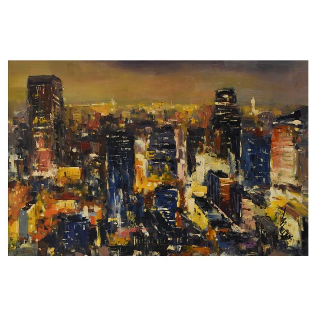 Inam, Original Oil Painting on Canvas (45" x 30"), Hand Signed with Letter of Authenticity.: This is an original oil painting on canvas by Inam, hand signed by the artist. Includes Letter of Authenticity. Measures approx. 45" x 30" (image).