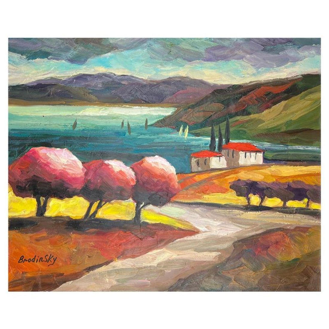 Slava Brodinsky, Hand Signed Original Painting on Canvas with Letter of Authenticity. (1 of 2)