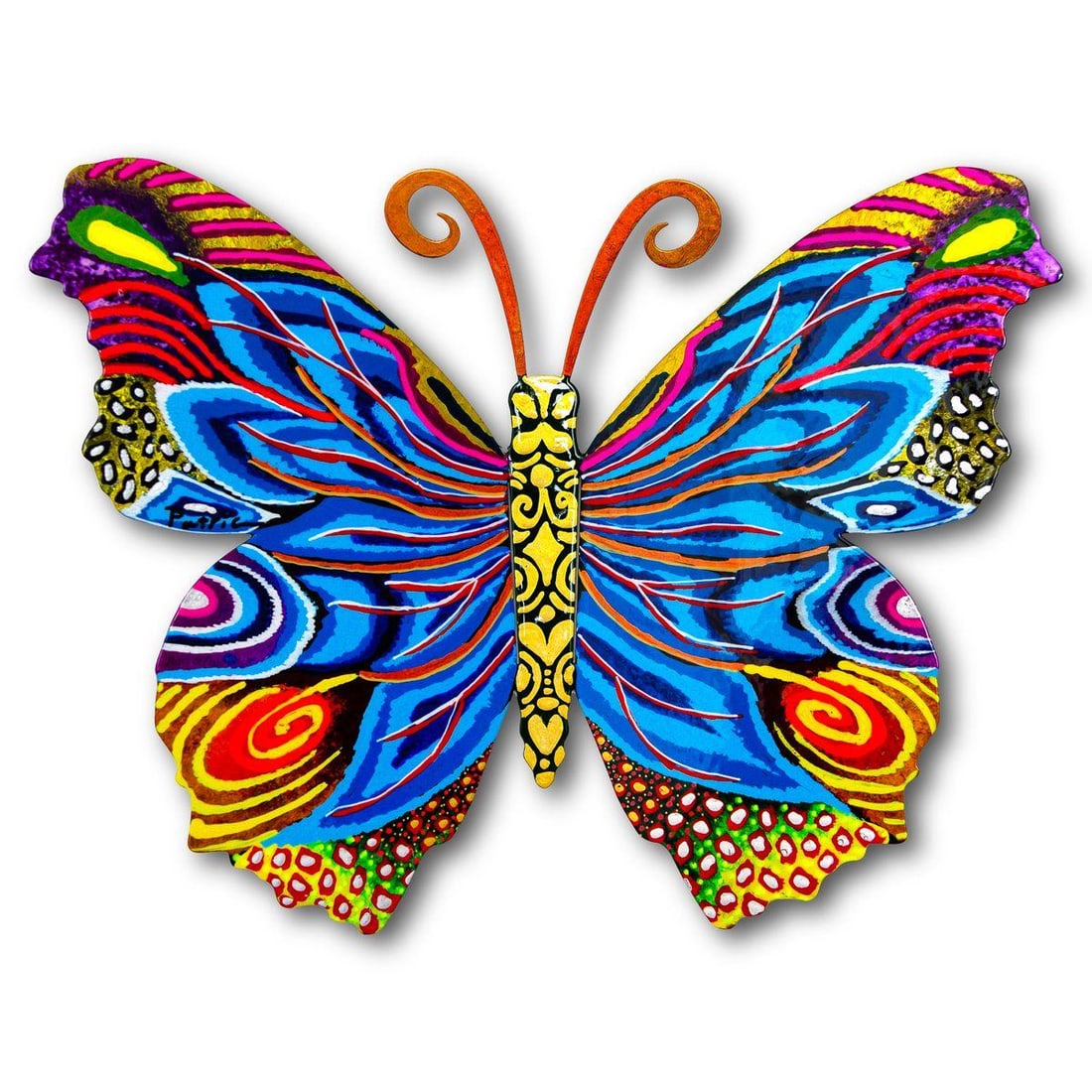 Patricia Govezensky- Original Painting on Cutout Steel "Butterfly" (1 of 2)