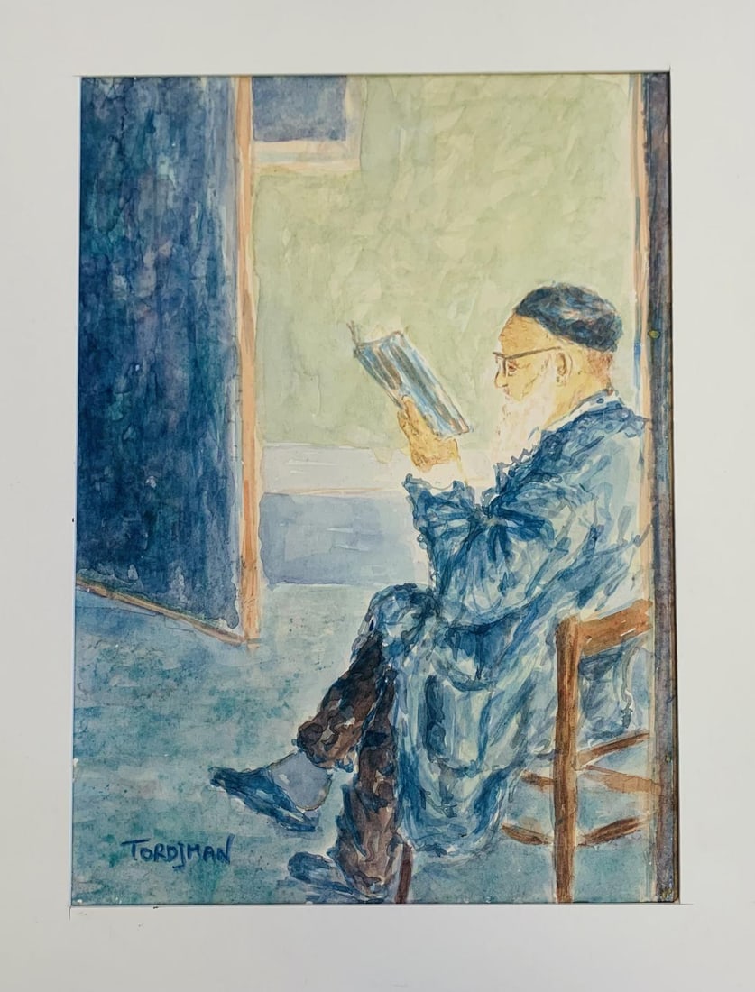 Itzhak Tordjman- Original one of a kind Gouache on paper "Study": Artist: Itzhak Tordjman. Medium: Original one of a kind Gouache on paper. Title: Study. Size: 11" x 8". Signature: Hand signed by the artist. Reference#: 28230.
