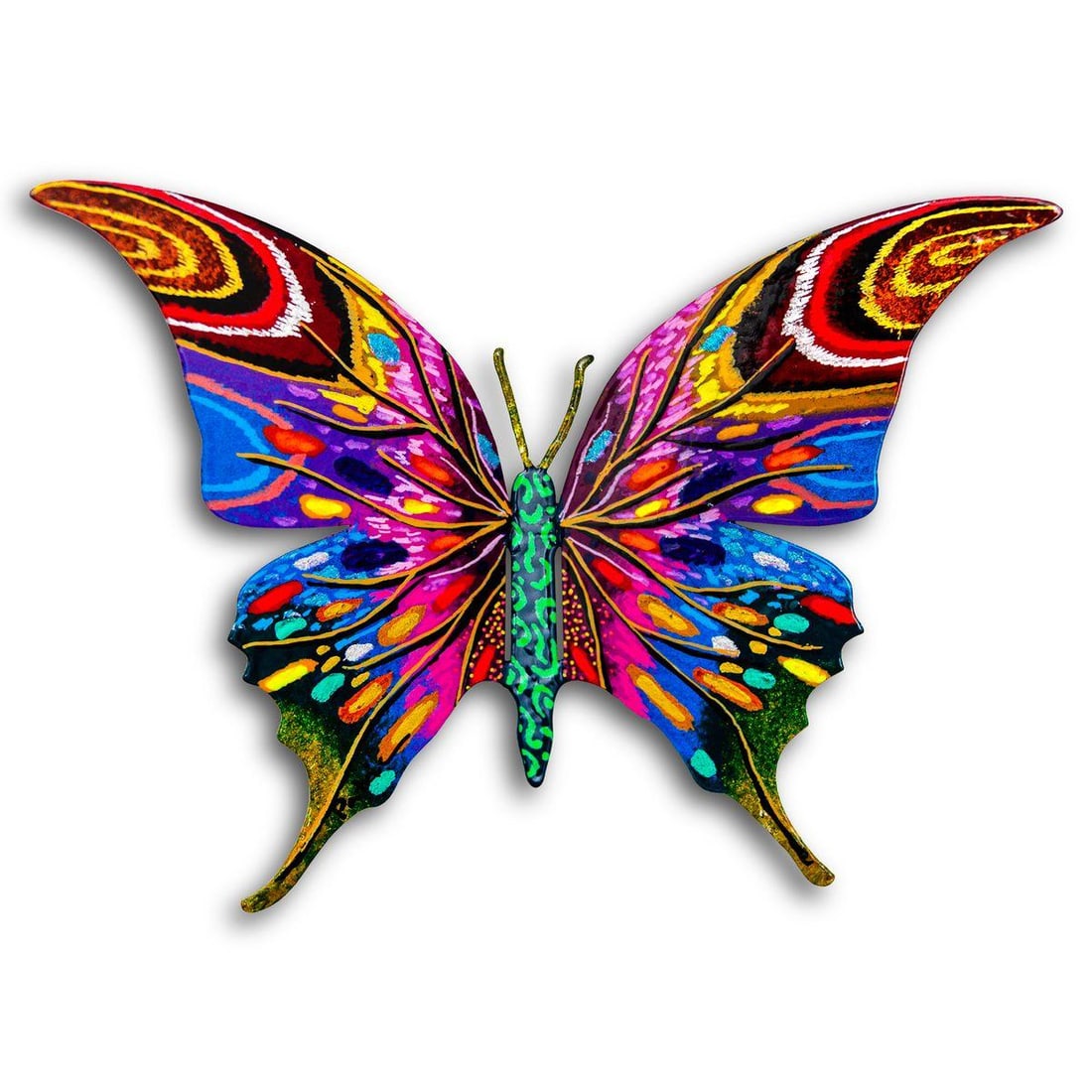 Patricia Govezensky- Original Painting on Cutout Steel "Butterfly" (1 of 2)