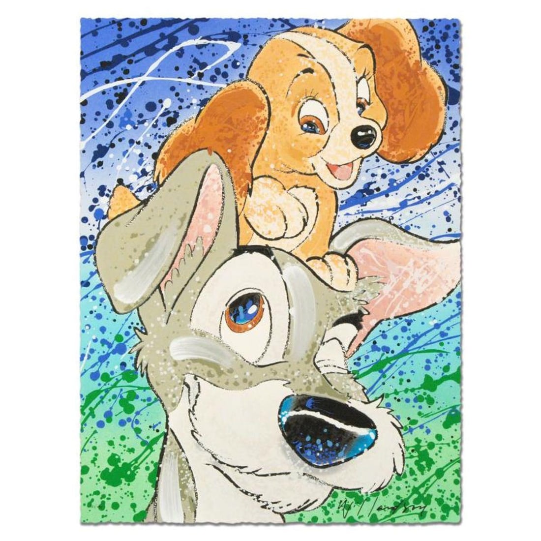 David Willardson, "Hair of the Dog" Hand Signed Limited Edition Disney Serigraph with Letter of: Hair of the Dog is a Disney Fine Art limited edition serigraph on paper by David Willardson, numbered and hand signed by the artist. Includes Letter of Authenticity. Measures approx. 18" x 24" (image)