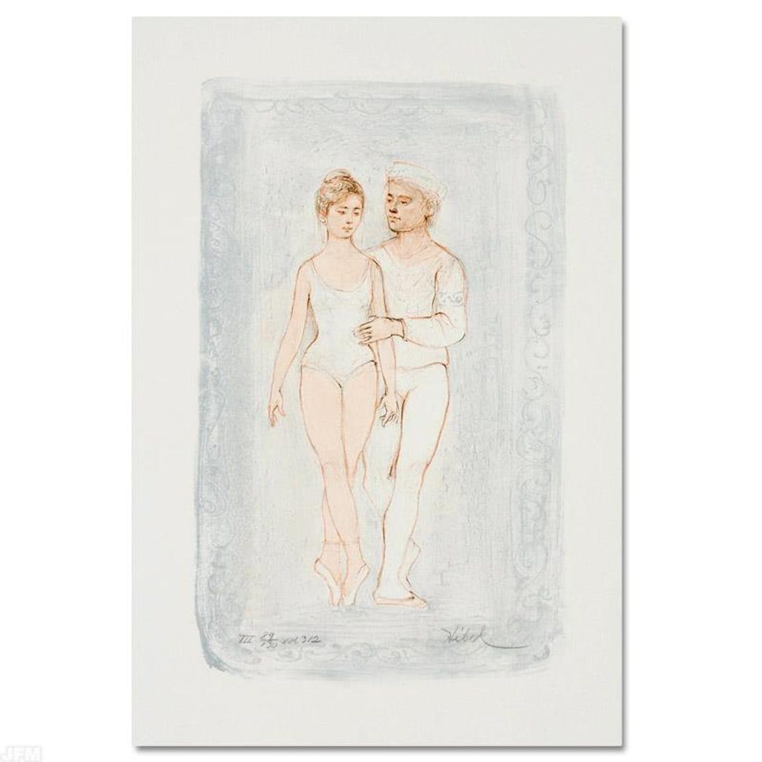 Prelude Limited Edition Lithograph by Edna Hibel (1917-2014), Numbered and Hand Signed with: Prelude is a limited edition lithograph on paper, numbered and hand signed by Edna Hibel (1917-2014). Includes Certificate of Authenticity! Measures approx. 12.5" x 20" (border) 8" x 13" (image). Refe