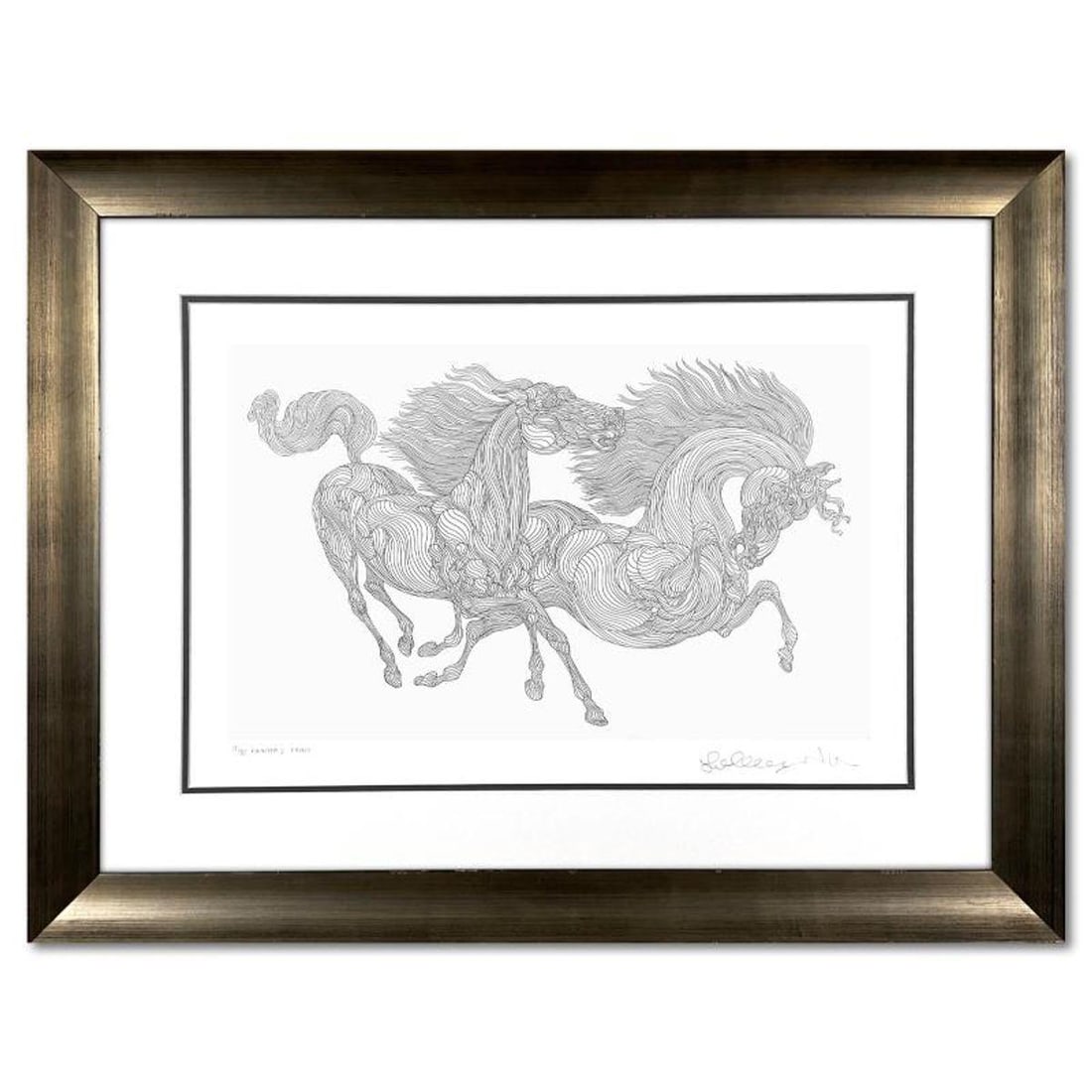 Guillaume Azoulay, "Le Horla" Framed Limited Edition Etching, PP Numbered II/III and Hand Signed: Le Horla is a limited edition etching on paper by Guillaume Azoulay, PP numbered II/III and hand signed by the artist. This piece comes custom framed. Includes Letter of Authenticity. Measures approx.