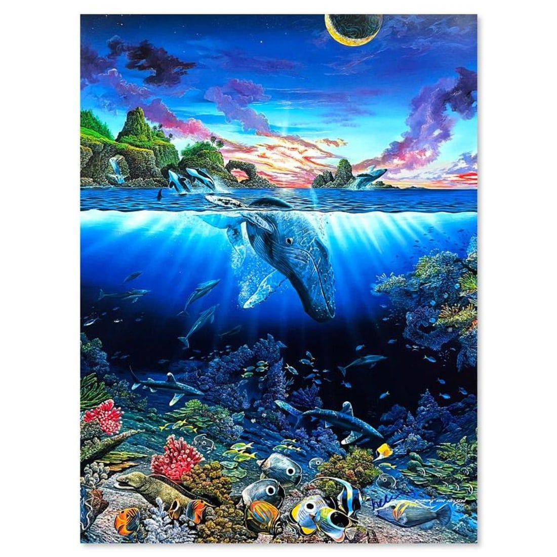 Robert Lyn Nelson, "Three Worlds" Hand Signed Poster: Three Worlds is a hand signed poster by Robert Lyn Nelson. Measures approx. 18" x 24" (image). There may be very minor wear on the paper but the piece is in overall good condition. Reference#: 92375.