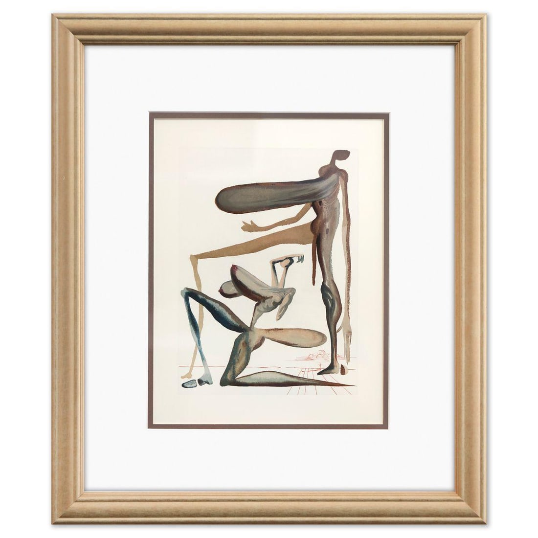 Salvador Dali- Original Color Woodcut on B.F.K. Rives Paper "Purgatory 22": Artist: Salvador Dali. Medium: Original Color Woodcut on B.F.K. Rives Paper. Title: Purgatory 22. Size: 13" x 10". Measures approx. 20" x 17" (framed). Certificate of Authenticity: Is included. Additi