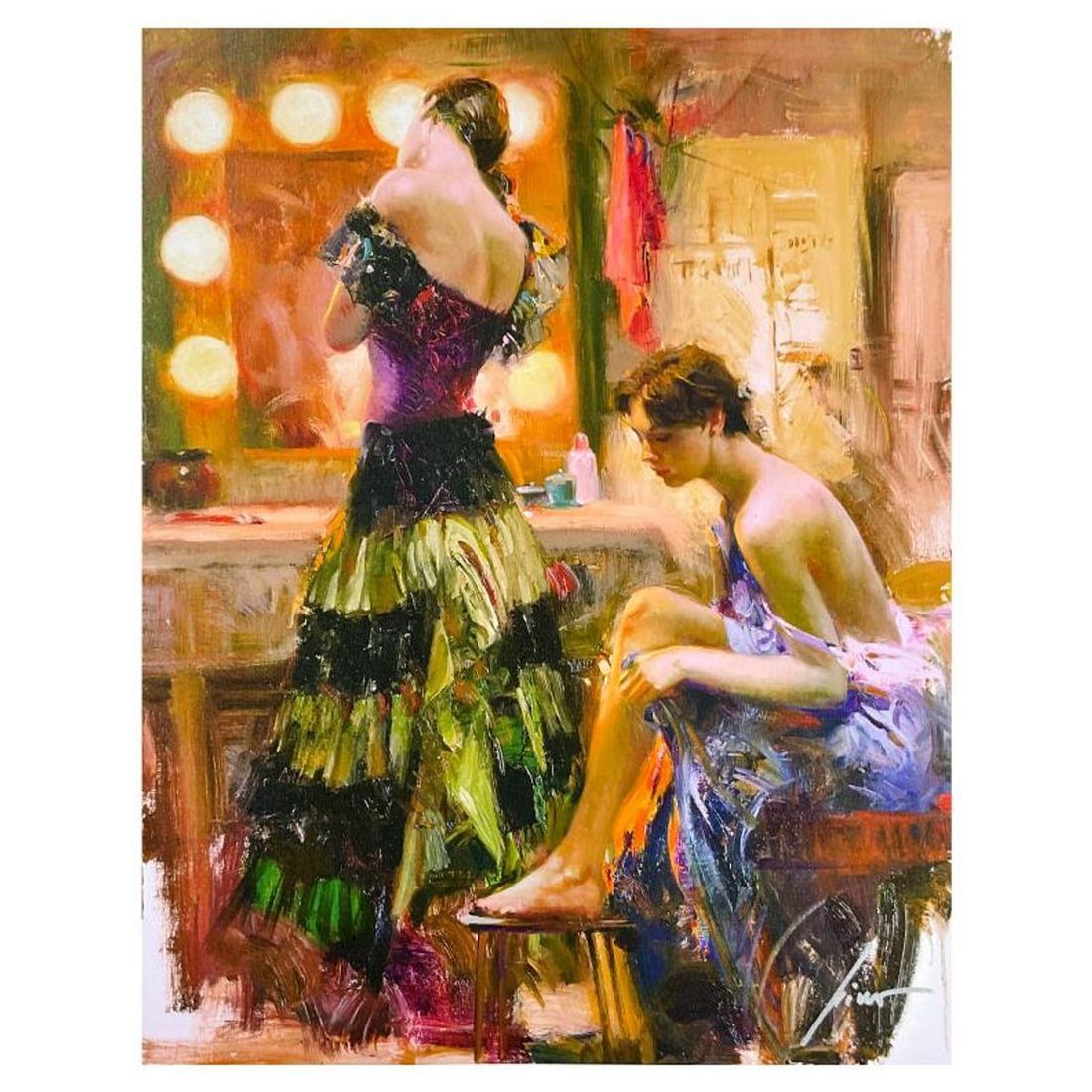 Pino (1939-2010) "Almost Ready" Limited Edition on Canvas, Numbered and Hand Signed with Certificate: Almost Ready is a limited edition giclee on canvas by Pino (1939-2010), numbered and hand signed by the artist. Includes Certificate of Authenticity. Measures approx. 20" x 16" (image). Reference#: 93