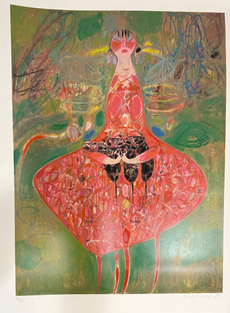 Hwang Kyu Baik- Serigraph: Artist: Hwang Kyu Baik. Medium: Serigraph. Size: 30" x 40". Signature: Signed and numbered. Reference#: 85765.